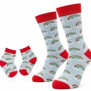 NWT - BELLAS - MOMMY &  LIL’ SWEETHEART SET 🌈 colorful, rainbow socks